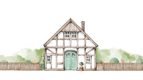 Illustriertes Fachwerkhaus